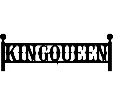 King & queen päätytarra - Tenstickers