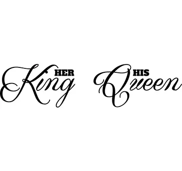 King & Queen Sängynpäätytarra - Tenstickers