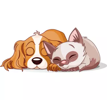 Kissa & Koira Sisustustarra - Tenstickers