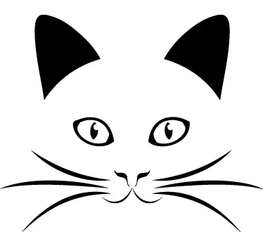 Kissan naama sisustustarra - Tenstickers