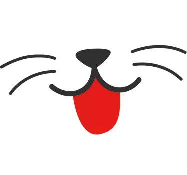 Kissan suun seinälle tarra - Tenstickers