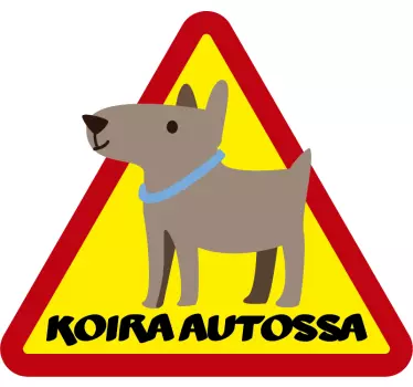 Koira aluksella fi auton tarra - Tenstickers