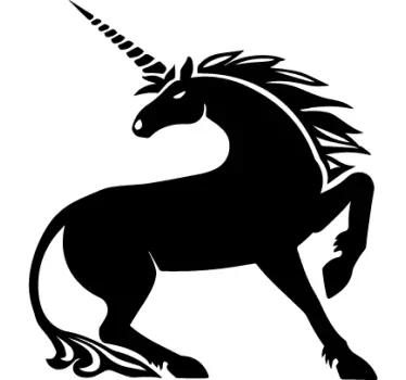 Koristeellinen yksisarvinen seinä tarra - Tenstickers