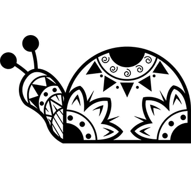 Kukka yksivärinen etana tarra - Tenstickers