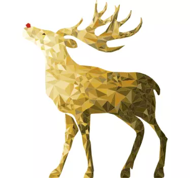 Kultaisen poron koristeellinen seinä tarra - Tenstickers