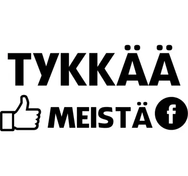 Tykkää meistä Facebookissa yritys seinätarra - Tenstickers