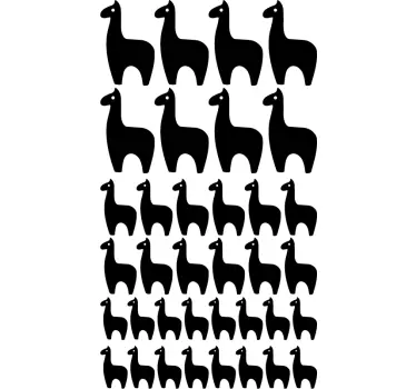 Laama seinä tarra - Tenstickers