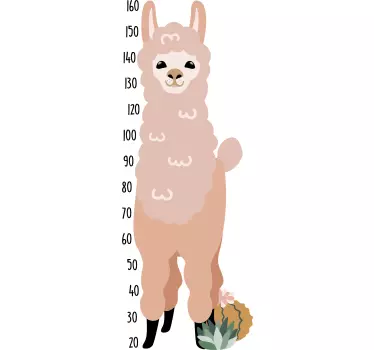 Laamakorkeuden seinä tarra - Tenstickers