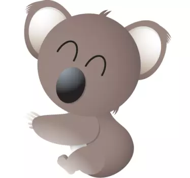Lapset onnellinen koala karhu seinä tarra - Tenstickers