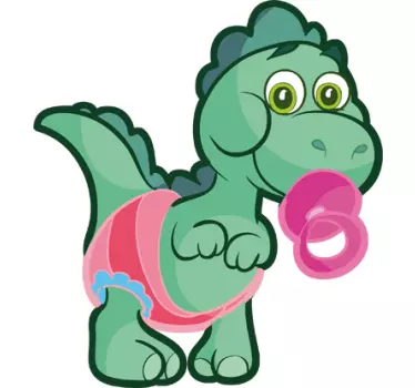 Lapsetarrat vauva vihreä dinosaurus - Tenstickers