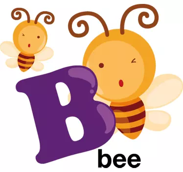 Lasten b-kirjain tarra - Tenstickers