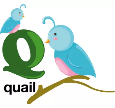 Lasten kirje q -tarra - Tenstickers