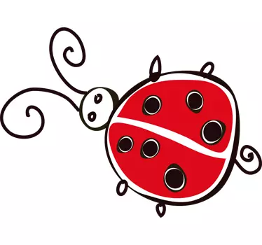 Lasten leppäkerttu seinätarra - Tenstickers