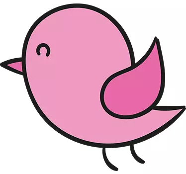 Lasten papukaija kuvitus tarra - Tenstickers
