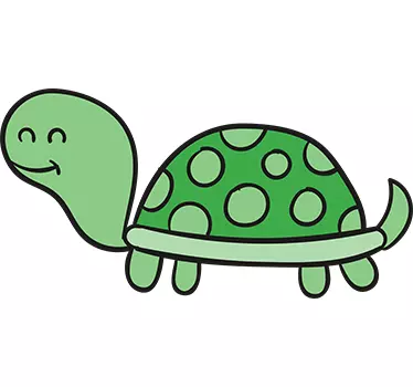Lasten seinätarra kilpikonna - Tenstickers