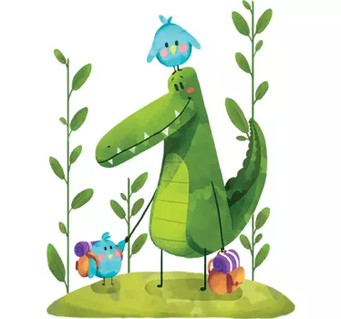 Lasten sisustustarra dino ja ystävät - Tenstickers