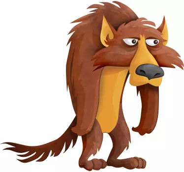 Lasten susi seinätarra - Tenstickers