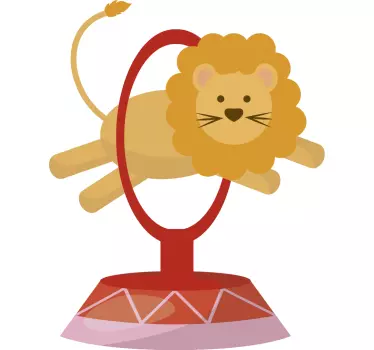 Leijona Hyppää Tarra - Tenstickers
