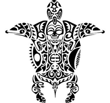 Maori-kilpikonna seinä tarra - Tenstickers