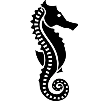 Merihevosen seinä tarra - Tenstickers