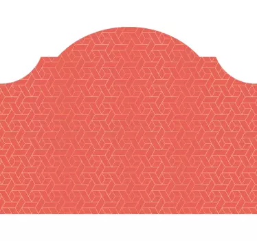 Minimalistinen elävä koralli pääty seinäkoriste - Tenstickers