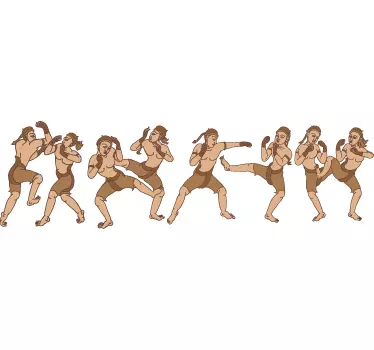 Muay thai reunus tarra - Tenstickers