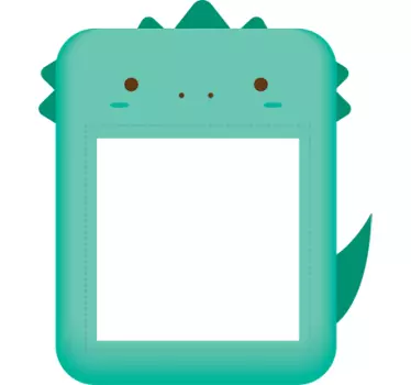 Neliönmuotoinen dinosaurus Pistorasiatarra - Tenstickers