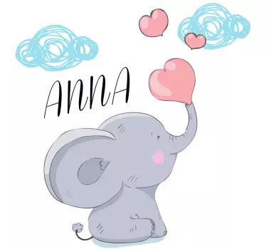 Norsu nimien käännösten kuva tarra - Tenstickers