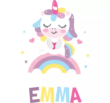 Unicornin yksilöllinen tarra - Tenstickers