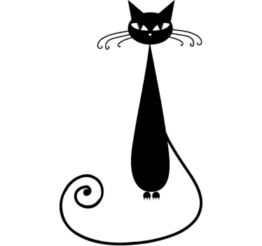 Ohut kisu seinä tarra - Tenstickers