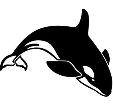Orca valaan seinätarra - Tenstickers
