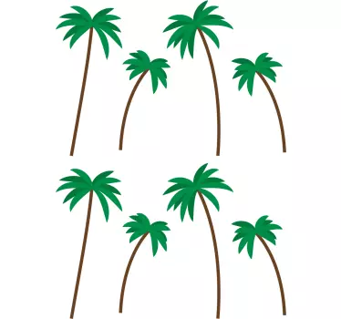 Palmupuuaiheiset seinätarrat - Tenstickers