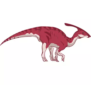 Parasaurolophus dinosaurus seinä tarra - Tenstickers