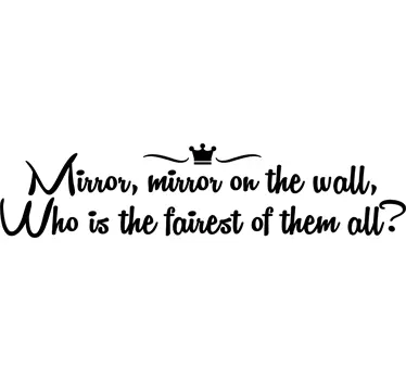 Mirror on the wall kylpyhuone tarra - Tenstickers