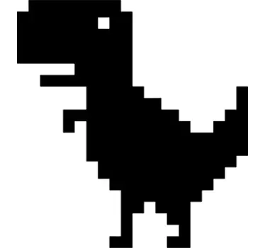 Pikselin dinosaurus seinä tarra - Tenstickers