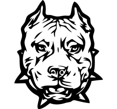 Pitbull-kasvoseinä tarra - Tenstickers