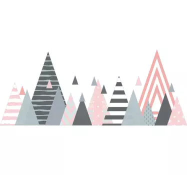 Pohjoismainen tyyli geometrinen pääty seinä tarra - Tenstickers