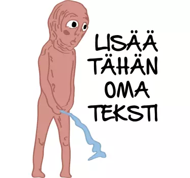 Poika pissan auton tarra - Tenstickers