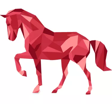 Punainen hevonen hämähäkki tarra eläinten seinä tarra - Tenstickers