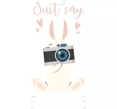 Seinätarra pupu kamera - Tenstickers
