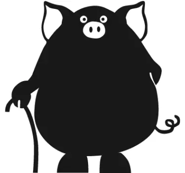 Sika liitutaulu seinä tarra - Tenstickers