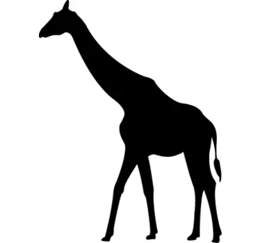 Siluetti kirahvi seinä tarra - Tenstickers