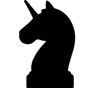 Siluetti yksisarvinen seinä tarra - Tenstickers