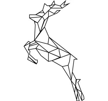 Sisustustarra geometrinen hirvi - Tenstickers