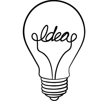 Sisustustarra hehkulamppu idea - Tenstickers