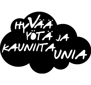 Sisustustarra Hyvää yötä - Tenstickers