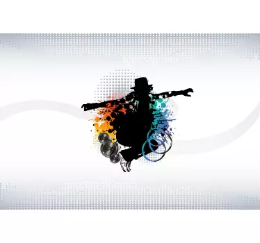 Street dance kannettavan tarra - Tenstickers