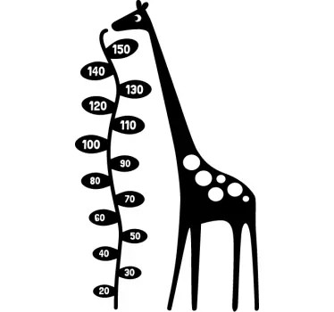 Syö kirahvi korkeus taulukko tarra - Tenstickers