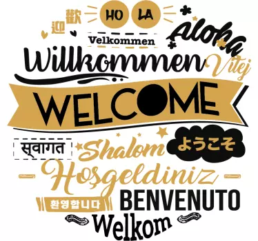Tervetuloa eri kielten tekstitarra - Tenstickers