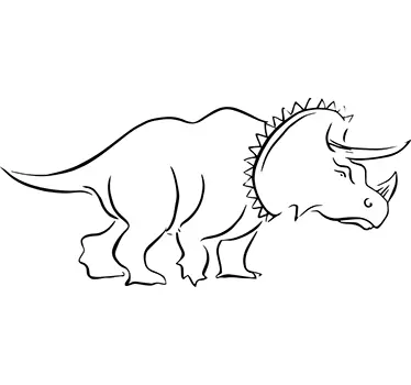 Triceratops dinosaurus seinä tarra - Tenstickers